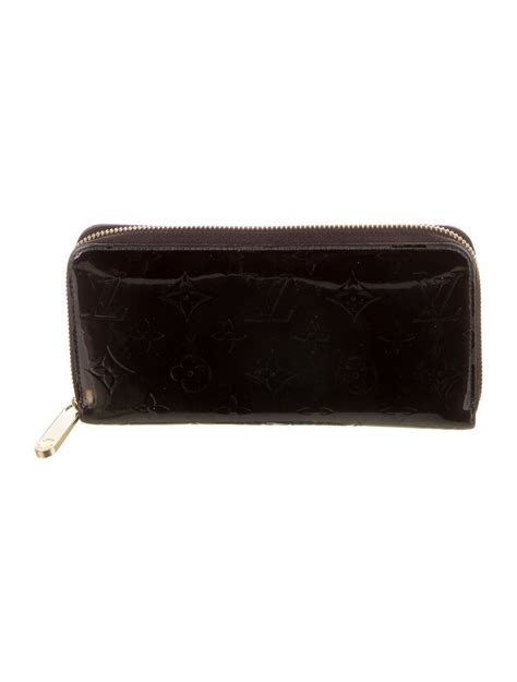 louis vuitton patent leather wallet|Women's Black Leather Zip Wallet .